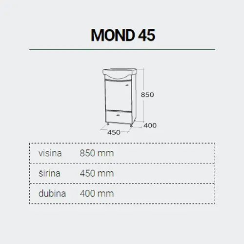 Pino Art Mond 45 sa umivaonikom