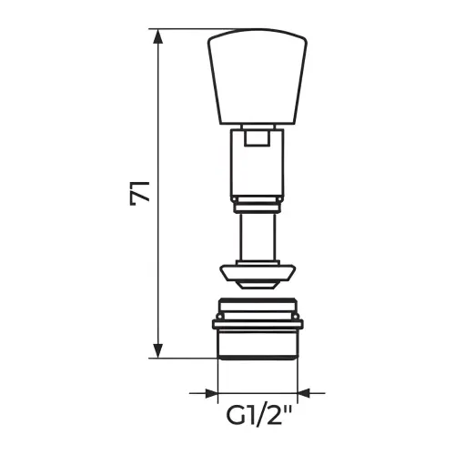 Rosan Prebacivač za J331001, JP331001 ( STARI MODEL ) PREBJ - tehnički crtež