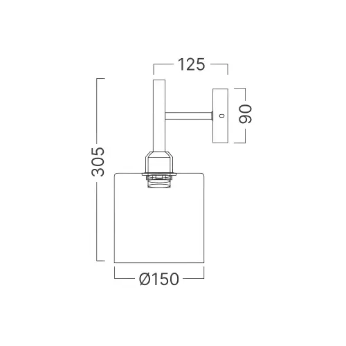 Braytron Zidna Svetiljka E27 Smoke BV01-00073