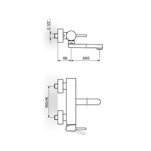 Rosan Dark JD32120 za lavabo sa izlivom 200mm