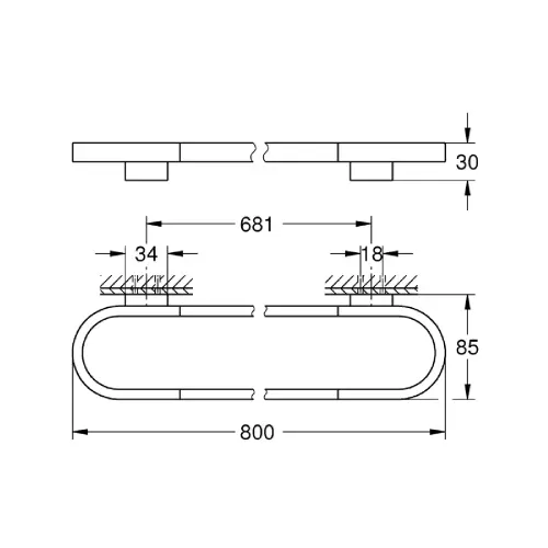 Grohe Selection Držač peškira 800mm Supersteel 41058DC0