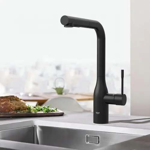 Grohe Essence za sudoperu sa izvlačnim tušem Phantom Black 30504KF0