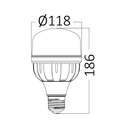 Braytron LED Sijalica T T120 38W E27 3000K BA13-24020