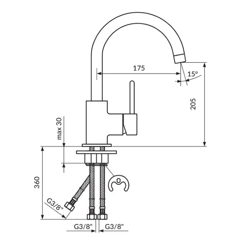 Rosan Dark za sudoperu - 3 cevi JD38103