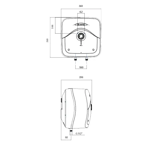 Ariston 10L NM Andris 3100330 - tehnički crtež