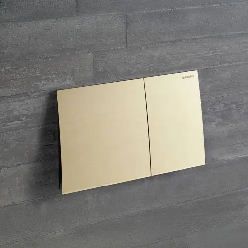 Geberit Sigma70 Tipka za dvokoličinsku tehniku ispiranja brušeni mesing četkani easy-to-clean 115.622.QF.1