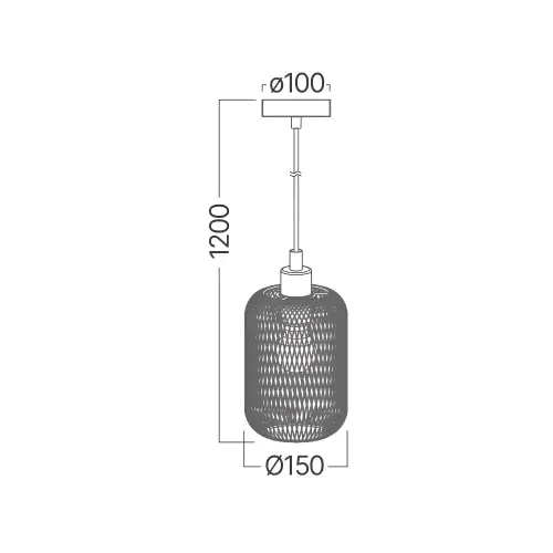 Braytron Visilica E27 Drvo BV03-00014