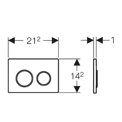 Geberit tipka 2/2 Geberit sjaj/hrom Omega20