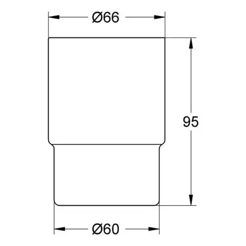 Grohe Essentials Čaša 40372001 - tehnički crtež