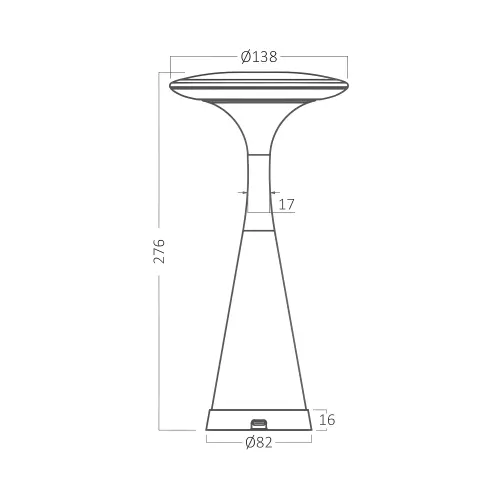 Braytron LED Punjiva Stona Lampa Zelena CCT BK06-00092