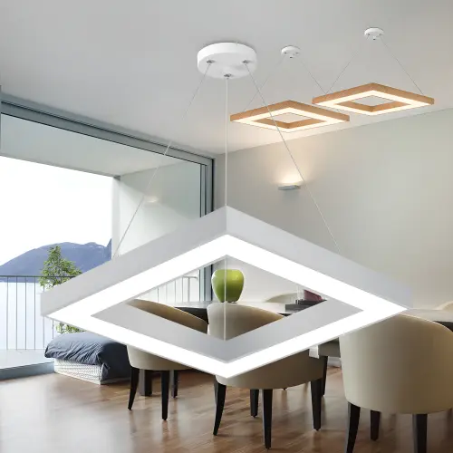Braytron LED Visilica Kvadratna 45W Beli CCT sa Daljinskim BH16-07290