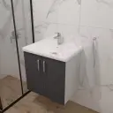 Kolpa ormarić sa umivaonikom Evelin OUE 65cm Gray/Antracite 573810