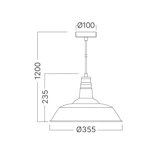 Braytron Visilica E27 Crni BV05-00022