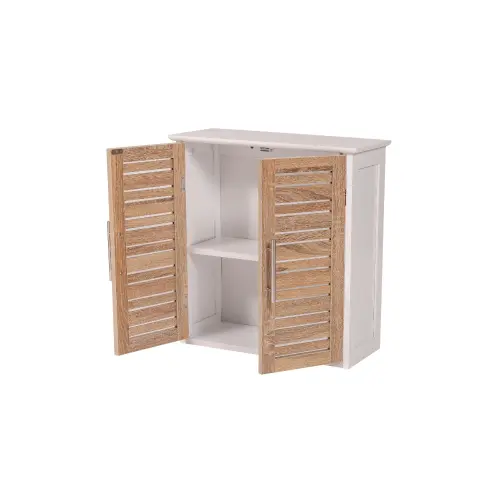 Tendance kupatilski ormarić sa 2 vrata i 1 policom STOCKHOLM 52X22X55CM MDF BAMBUS Bela