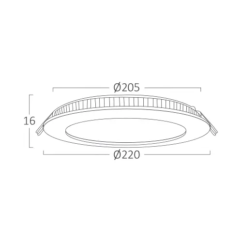 Braytron LED Panel Ugradni Okrugli 8" 18W Beli 4000K BP01-41810