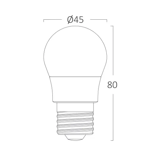 Braytron LED Sijalica Mini Kugla 5W E27 G45 4000K BA11-00521