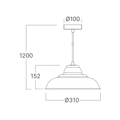 Braytron Visilica E27 Crni BV05-00024
