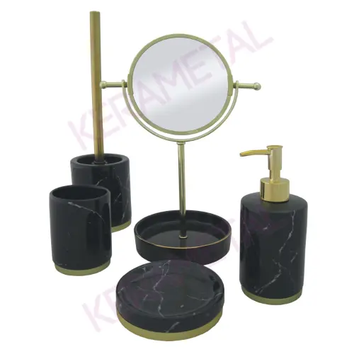 Kozmetičko Ogledalo STONO KGBM-22 Black marble