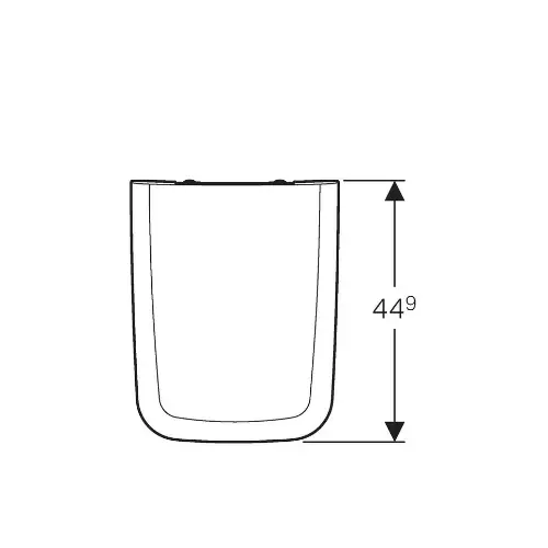 Geberit iCon Square WC daska Soft close 571910000 - tehnički crtež