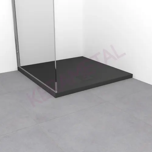 Kolpa Tuš kada Moonwalk Q90x90 - Liveni mermer Antracit 596880