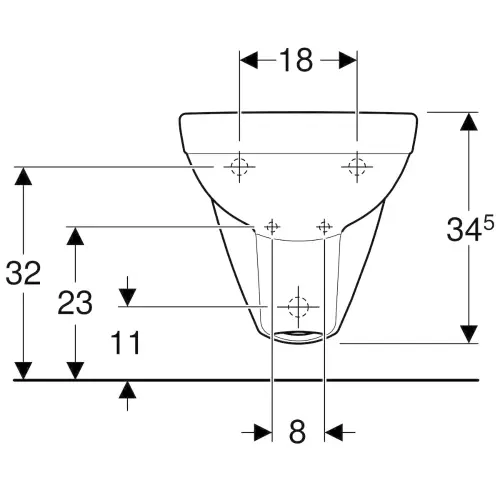 Geberit Selnova Compact bide konzolni 500.368.01.1