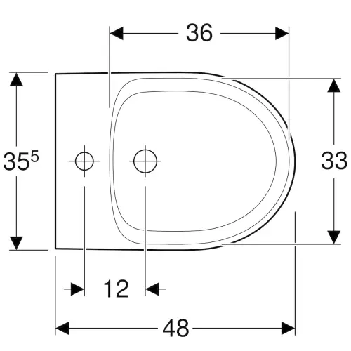 Geberit Selnova Compact bide konzolni 500.368.01.1