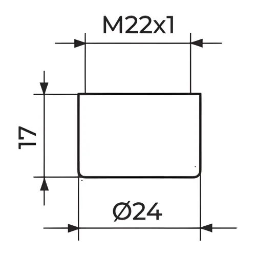 Rosan Perlator "NEOPERL" M22 - CASCADE SLC - 7 lit/min PPM22SLZ - tehnički crtež