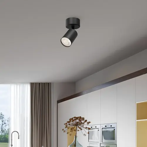 Braytron GU10 Nadgradni Spot Okrugli Crni BH04-00801