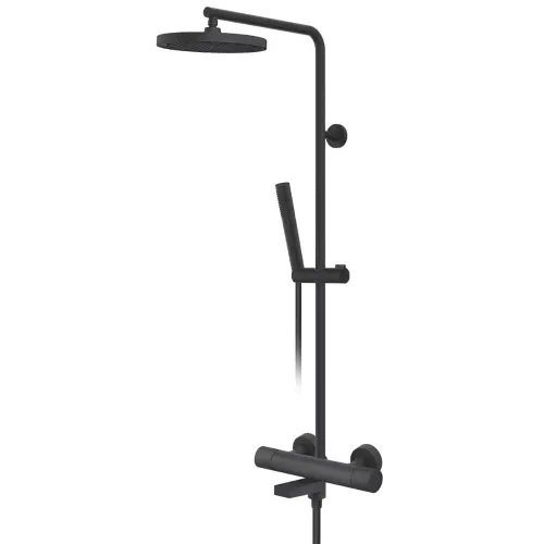 Rosan S4 Black Usponski tuš sa izlivom 437351B
