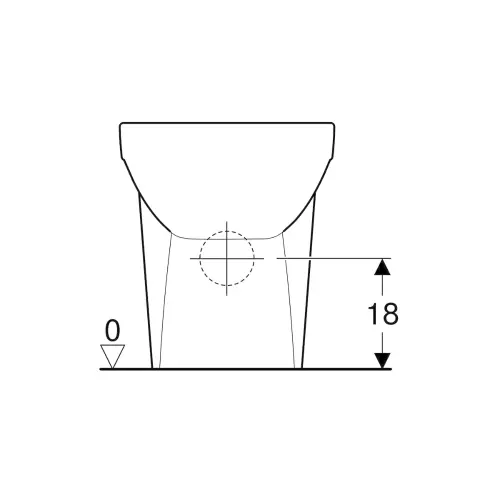 Geberit Selnova Square WC šolja za Monoblok back to wall rimfree 500.489.01.1 - tehnički crtež