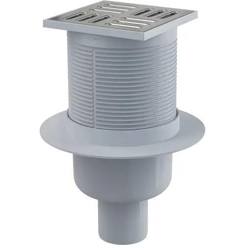 Alca Podni slivnik APV2 105X105/50mm vertikalni mokri sifon INOX