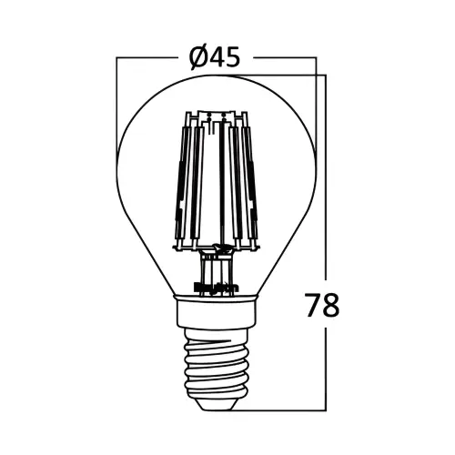 Braytron LED Filament Mini Kugla 4W E14 Amber 2200K BB37-00410