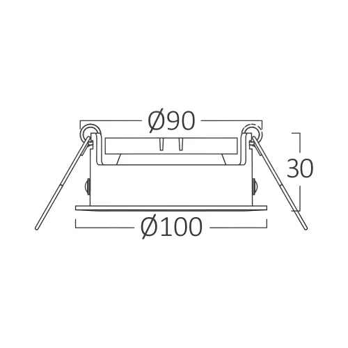 Braytron GU10 Ugradna Rozetna Okrugla Crna/Crna BH03-05011
