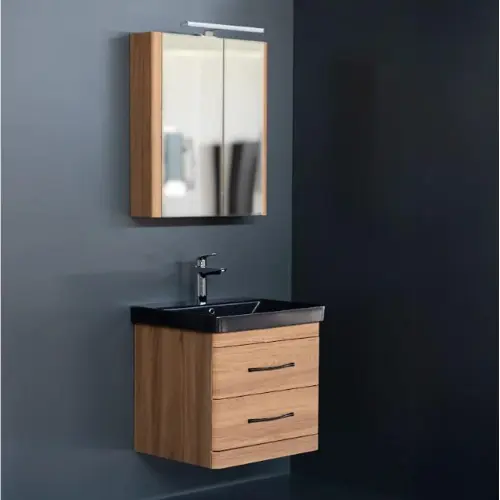 Pino Art ormarić sa umivaonikom Black Luxor 60F Drvo 1041