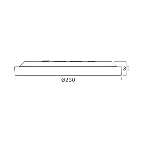 Braytron LED Plafonjera Okrugli 20W Crni BP07-20281