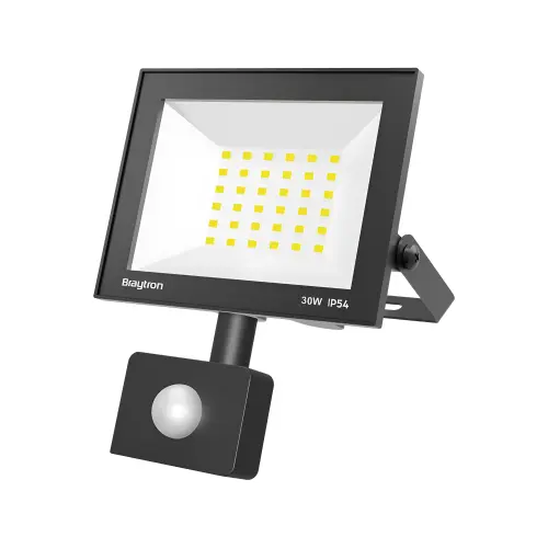 Braytron LED Reflektor 30W Crni 6500K IP54 sa Senzorom BT66-23031