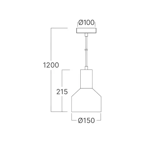 Braytron Visilica E27 Crni BV05-00010