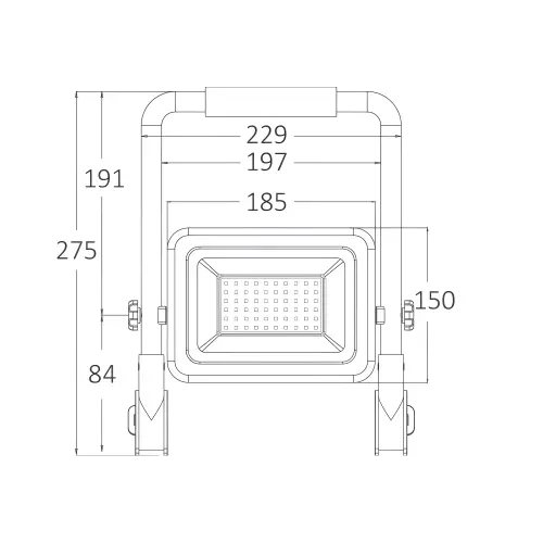 Braytron LED Radno Svetlo 50W Crni CCT BT60-95081
