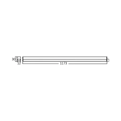 Braytron LED Linijska Svetiljka Kvadratna 14W Bela 3000K BN10-01400