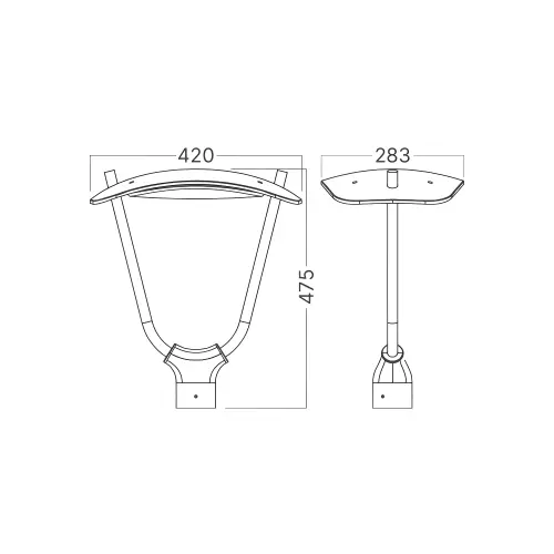 Braytron LED Ulična Svetiljka 45W Tamno Sivi CCT IP65 BG43-05982