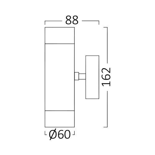Braytron GU10 Zidna Svetiljka Double Nikl IP44 BG32-00324