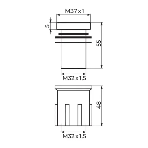 Set za pričvršćenje za 130101,138201 i 139101 - tehnički crtež