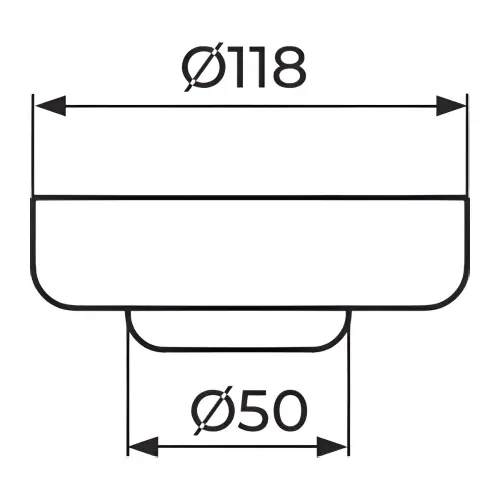 Rosan Činija za sapun za JM907 - JZ907 JM907C - tehnički crtež