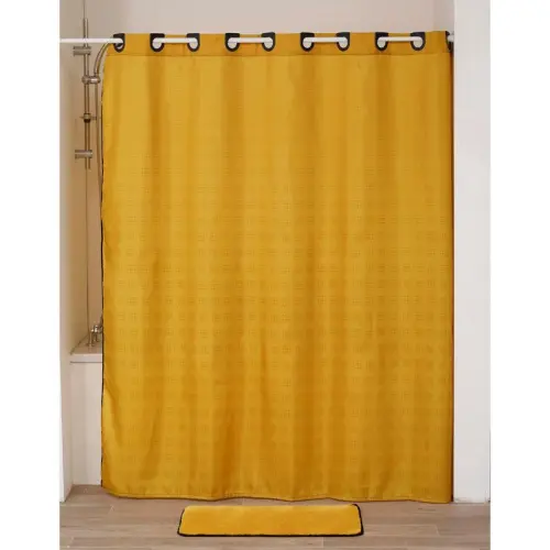 Tendance Zavesa za kadu 180x200 cm zuto crna