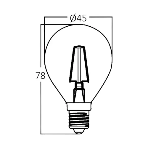 Braytron LED Filament Mini Kugla 4W E14 Providna 3000K BA37-00410