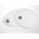 Metalac X Granit Elipse 780x500 fi 90 sa sifonom Bela 123264
