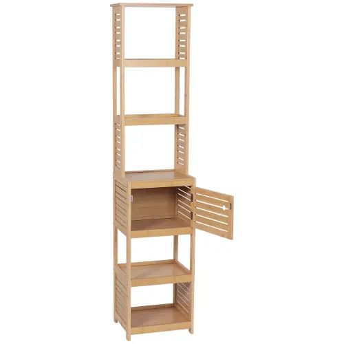 Tendance kupatilski ormarić 1 vrata i 5 POLICA TRINIDAD 385X30X170CM MDF BAMBOO 9901764