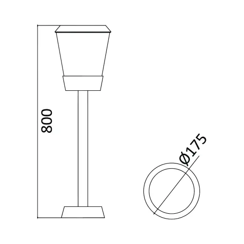 Braytron Baštenski Stubić 800MM IP54 BG43-03302