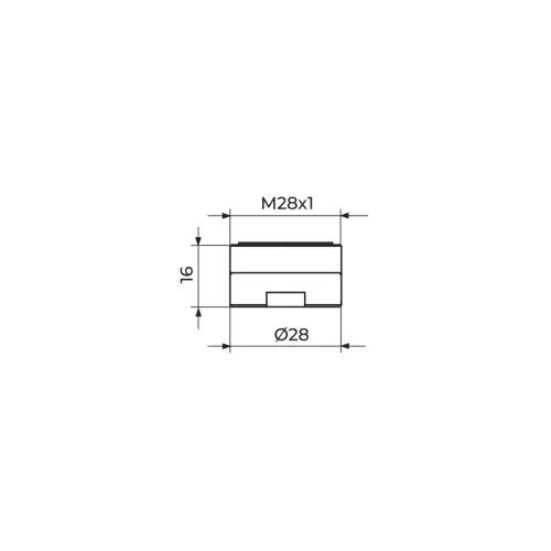 Rosan PERLATOR Neoperl M28 HONEYCOMB PPM28N - tehnički crtež