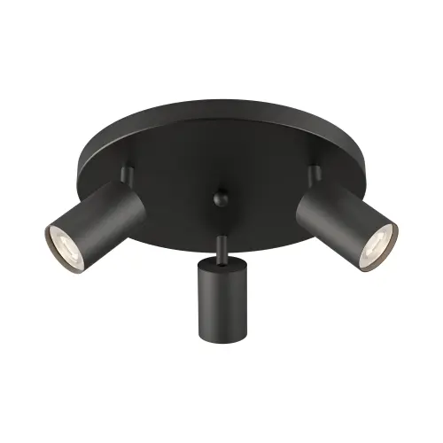 Braytron GU10 Nadgradni Spot Okrugli Trostruki Crni BH04-00881